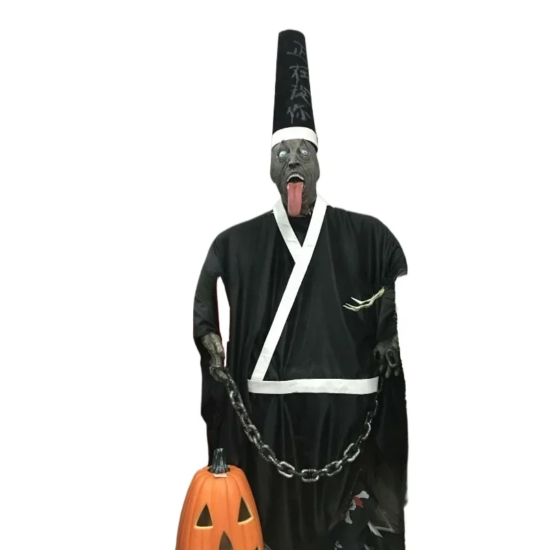 

Halloween ghost decoration, black and white impermanence two-piece set, bar haunted house secret room