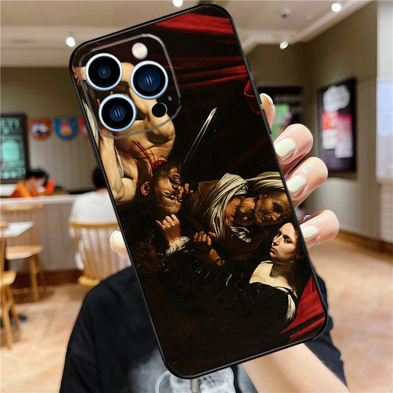 Judith Beheading Holofernes Caravaggio Case For iPhone 15 13 12 11 14 Pro Max Mini X XR XS Max SE 2020 2022 7 8 15 Plus Cover