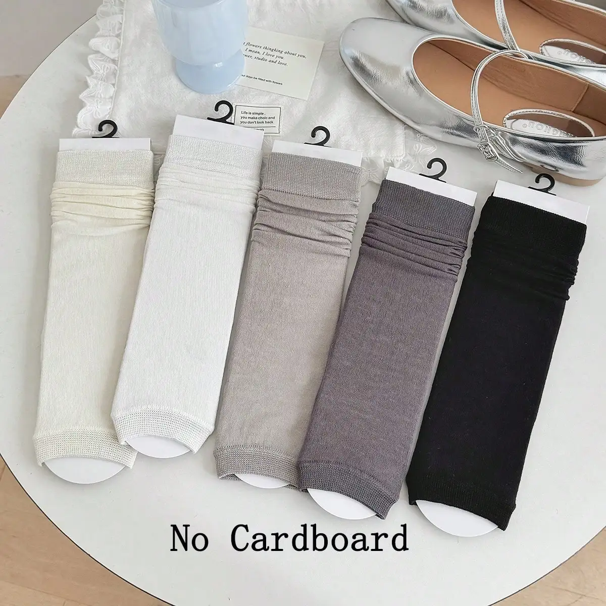 Beinwärmer für Damen, neue Mode, Sommer, dünn, atmungsaktiv, Crew-Socken für Damen, einfarbig, durchsichtig, koreanischer Stil, lange Socken
