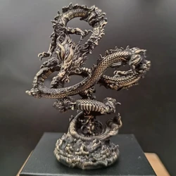 Brass Dragon Casting Statue Animal Metal Figurine Home Decor Desktop Crafts Sculpture Decoration