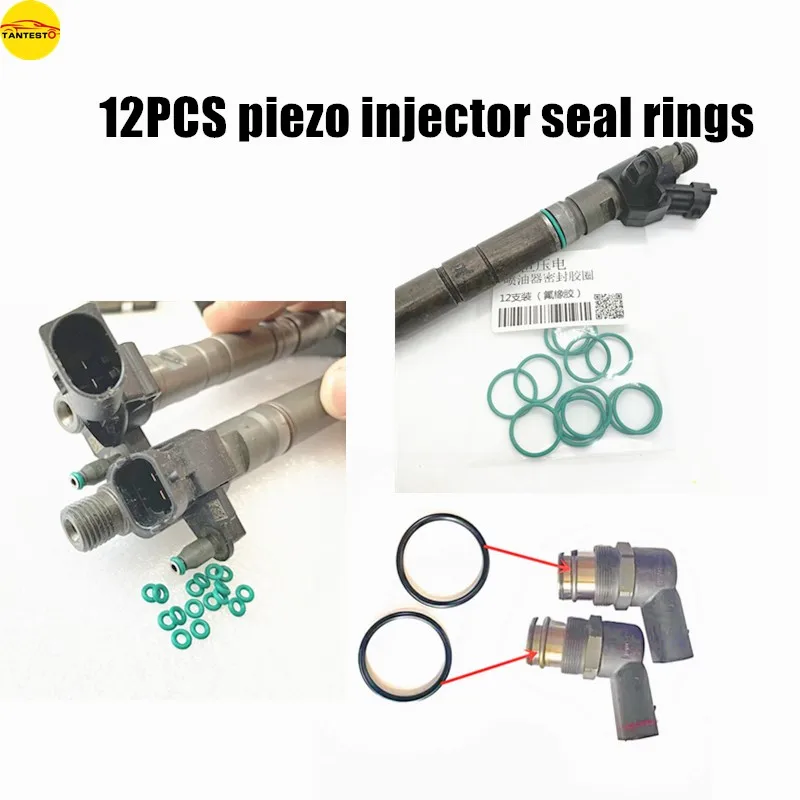 12 Stück Crin Piezo Injektor Öl rücklauf verbindung Magnetventil Dichtung Gummiringe Reparatur sätze für BMW Benz Land Rover Volkswagen