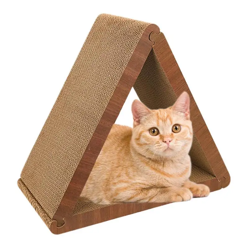 

Triangular Cat Scratcher Pad Detachable Cat Scratching Board Grinding Claw Board Playing Toy For Pet Kitten Furniture Protection