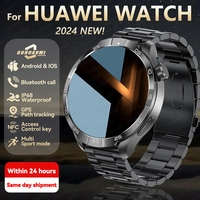 2024New For HUAWEI Sports Waterproof Smart Bracelet Men GPS Trackr NFC Compass 1.85 inch AMOLED Screen Bluetooth Call Smartwatch