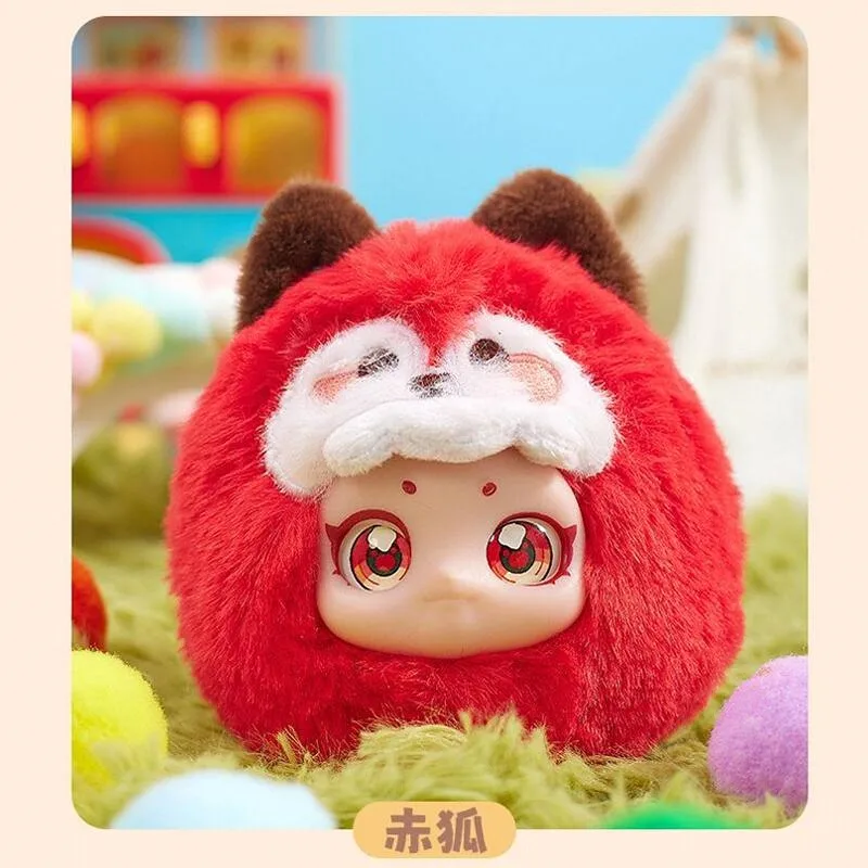 Genuine Pet Amusement Park Series Enamel Face Plush Doll Kawaii Action Figure Penguin Panda Elk Red Panda Animal Plushine Toys