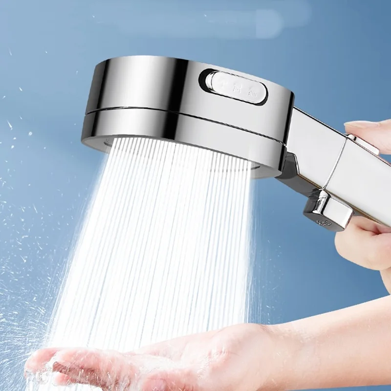 New 3-Speed Adjustable High Pressure Shower Head Square Handheld Shower Nozzle Water Saving Bathroom Shower Accessories for Home