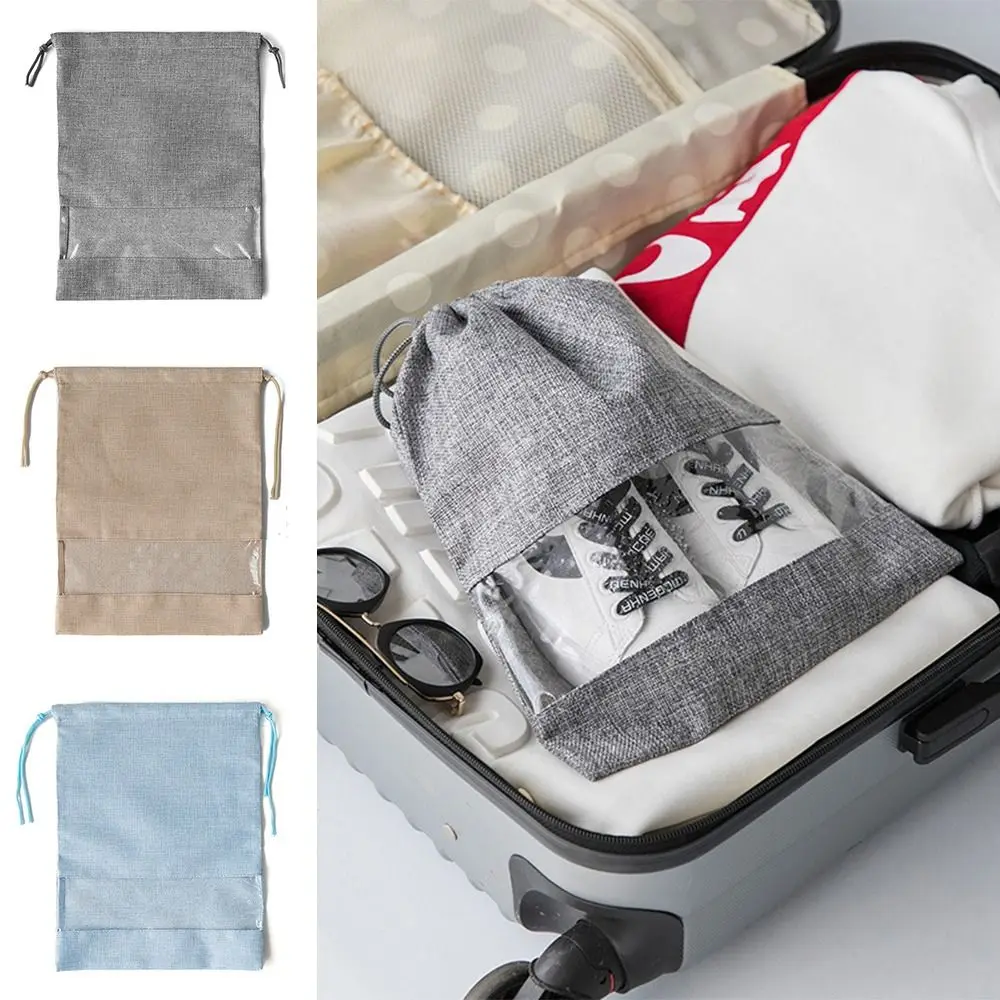 Multicolor Travel Storage Bag Dustproof Transparent Window Travel Sorting Bag Home/Travel High Capacity Shoe Packaging Bag