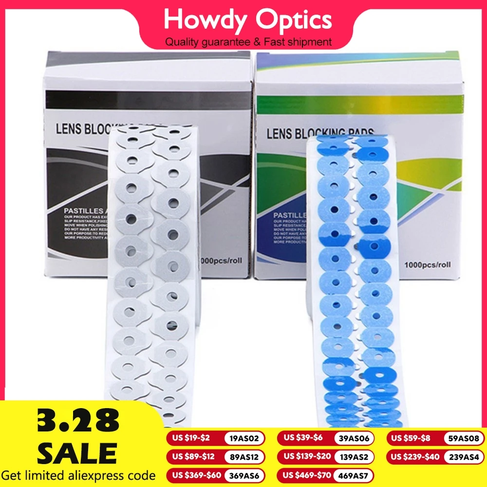 1000pcs High Quality Optical Lens Edging Adhesive Blocking Pad Sticker Accessories Low Price