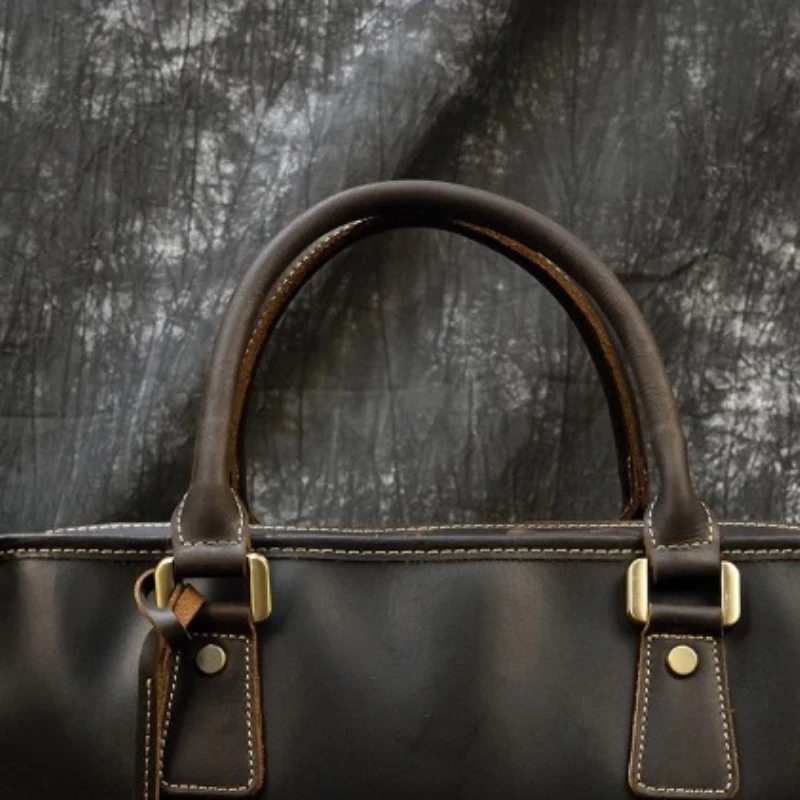 رجل التنقل حقائب ريترو متعددة الوظائف موضة حقائب السفر التعبئة مكعب حقائب جلدية Portfel MHGWB #4