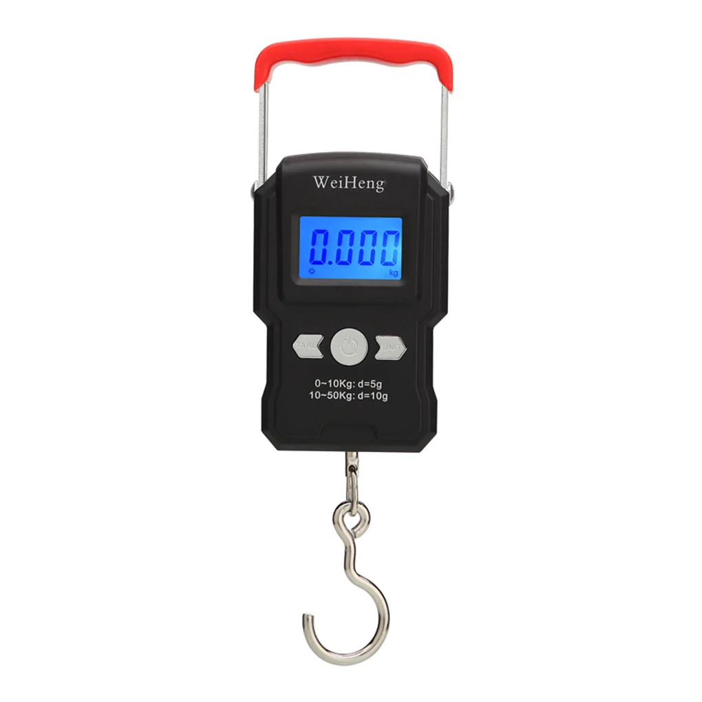 Scale 50kg/10g Digital Steelyard Hook Weight Thermometer Measurement