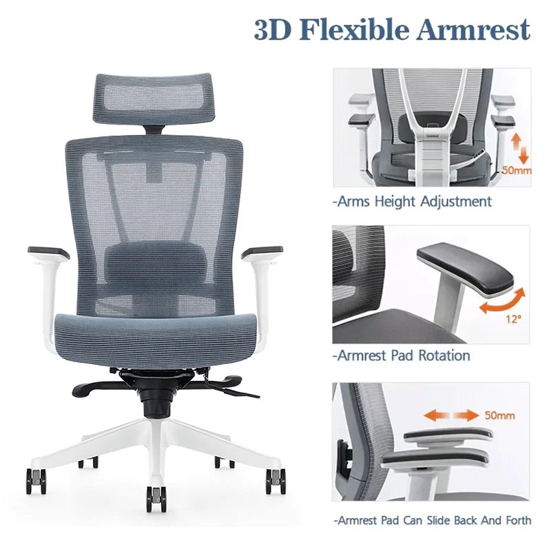 Office Supplies 3D Armrest High Back Computer Adjustable Manager Executive Ergonomic Full Mesh Office Chair