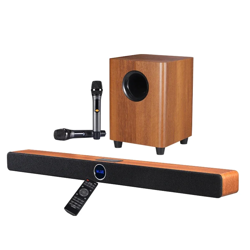 2026 5.1 Channel Home Theater Sound Bar With Subwoofer, Support Coaxial, ARC, AUX, USB, Karaoke Function BT TV Speaker System