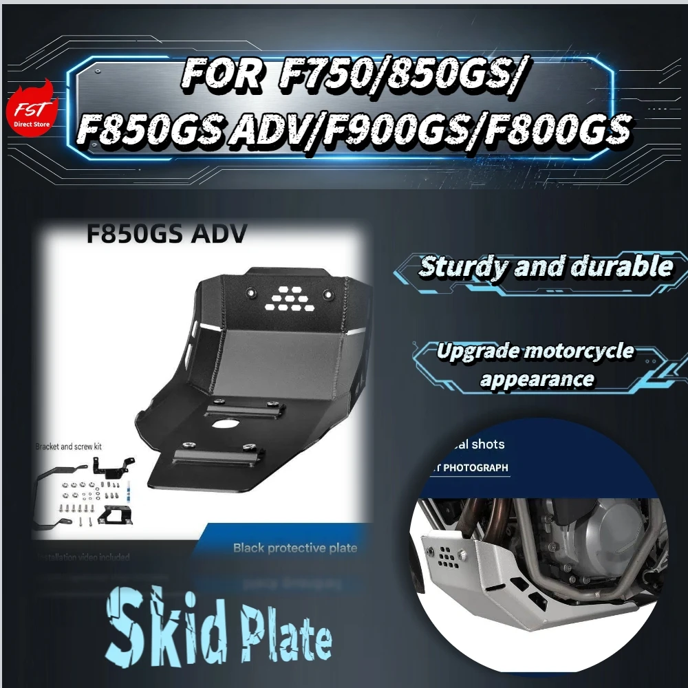 For F750GS F850GS F850GS ADV F900GS F800GS Motorbike Belly Pan Skid Plate Hollow Heat Dissipation Anti-Impact Protection Cover