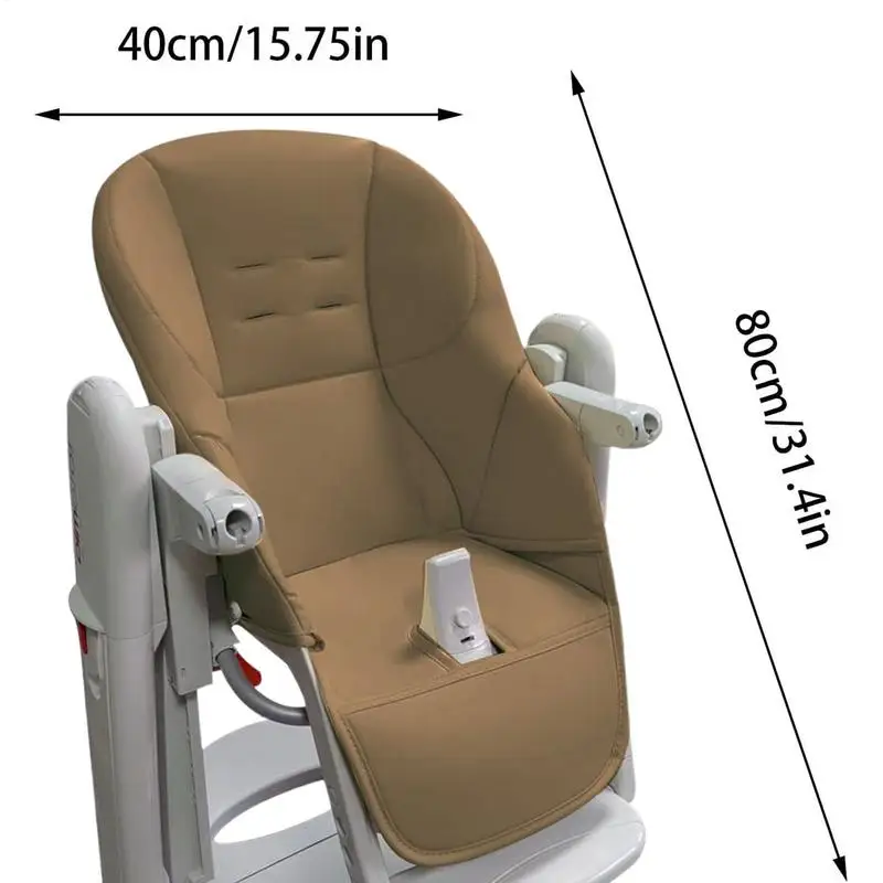 أغطية كراسي عالية للمطاعم للطفل من جلد البولي يوريثان غطاء كرسي مرتفع حامي وسادة مقعد مريحة ملحقات الطفل #6