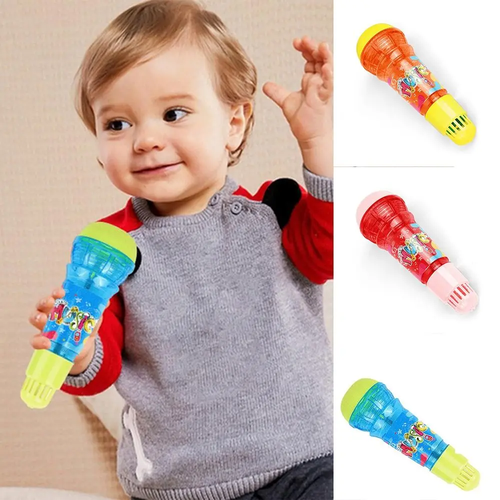 Large Size Kids Echo Microphone Physical Echo Multicolor Karaoke Toy Wireless Plastic Music Instrument Toys Kindergarten Toy