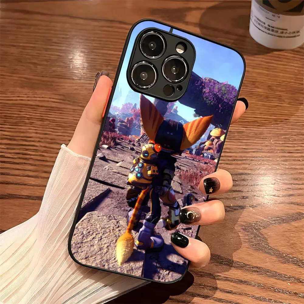 Ratchet Clank PS5 Phone Case for iPhone 13 15ProMax 14 11 12 Pro Max Mini 8 7 Plus SE2020 XS Max X XR Matte Black Cover