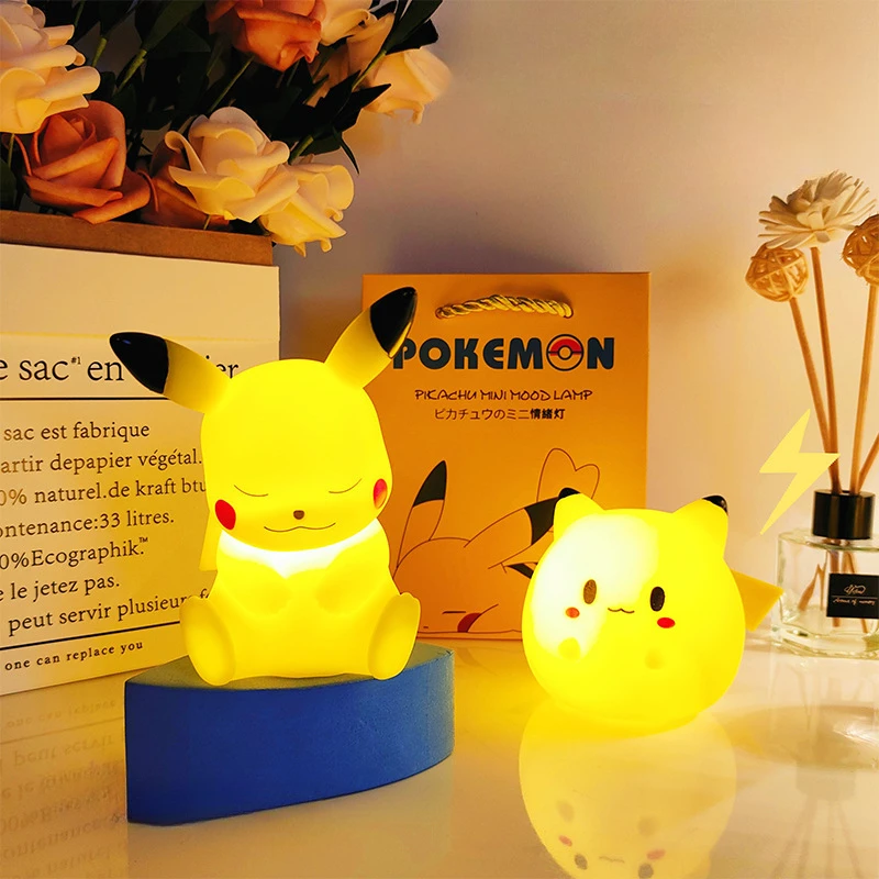 Pokemon Pikachu Night Light Glowing Children Toy Pokemon Pikachu Cute Bedside Lamp Children\'s Birthday Christmas Present