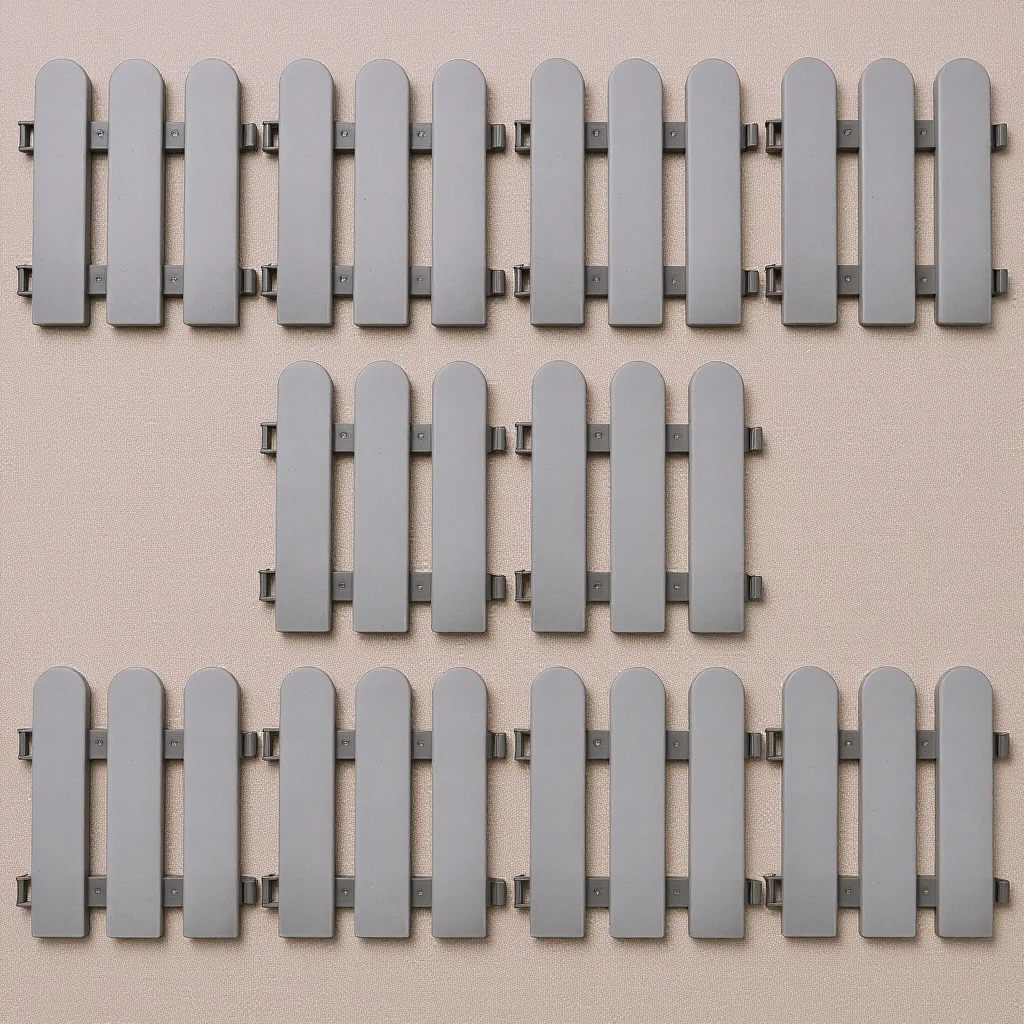 

10pcs Plastic Lawn Guardrail Garden Yard Outdoor Fence Mall Decoration Display Fence Miniature Landscape Fake Courtyard Hotel