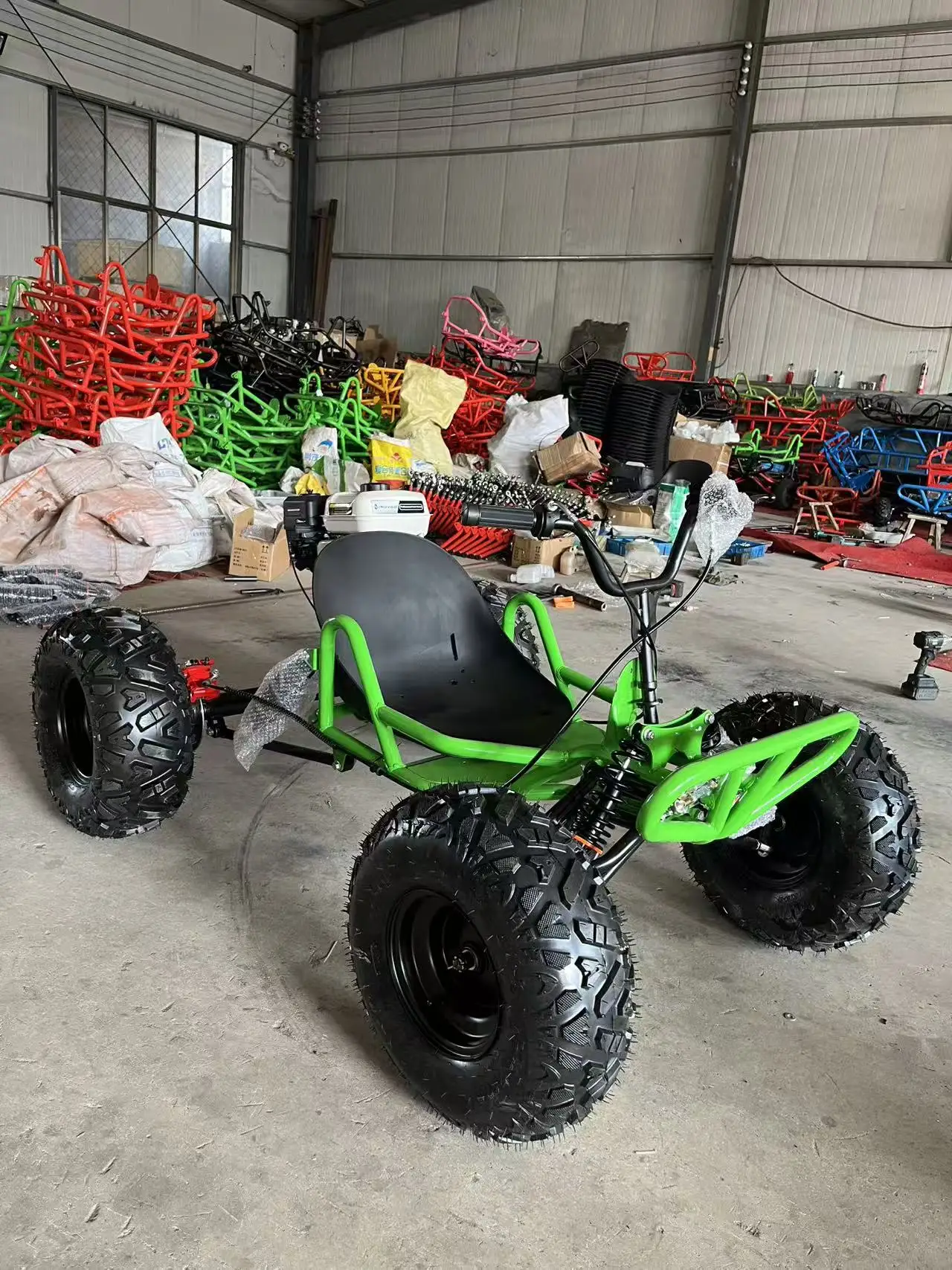 Outdoor 212cc 4-Stroke 60km/h 8-inch Wheel Kart  250kg Load Capacity  Hydraulic Disc Brakes Pull Start All-Terrain Off-Road Kart