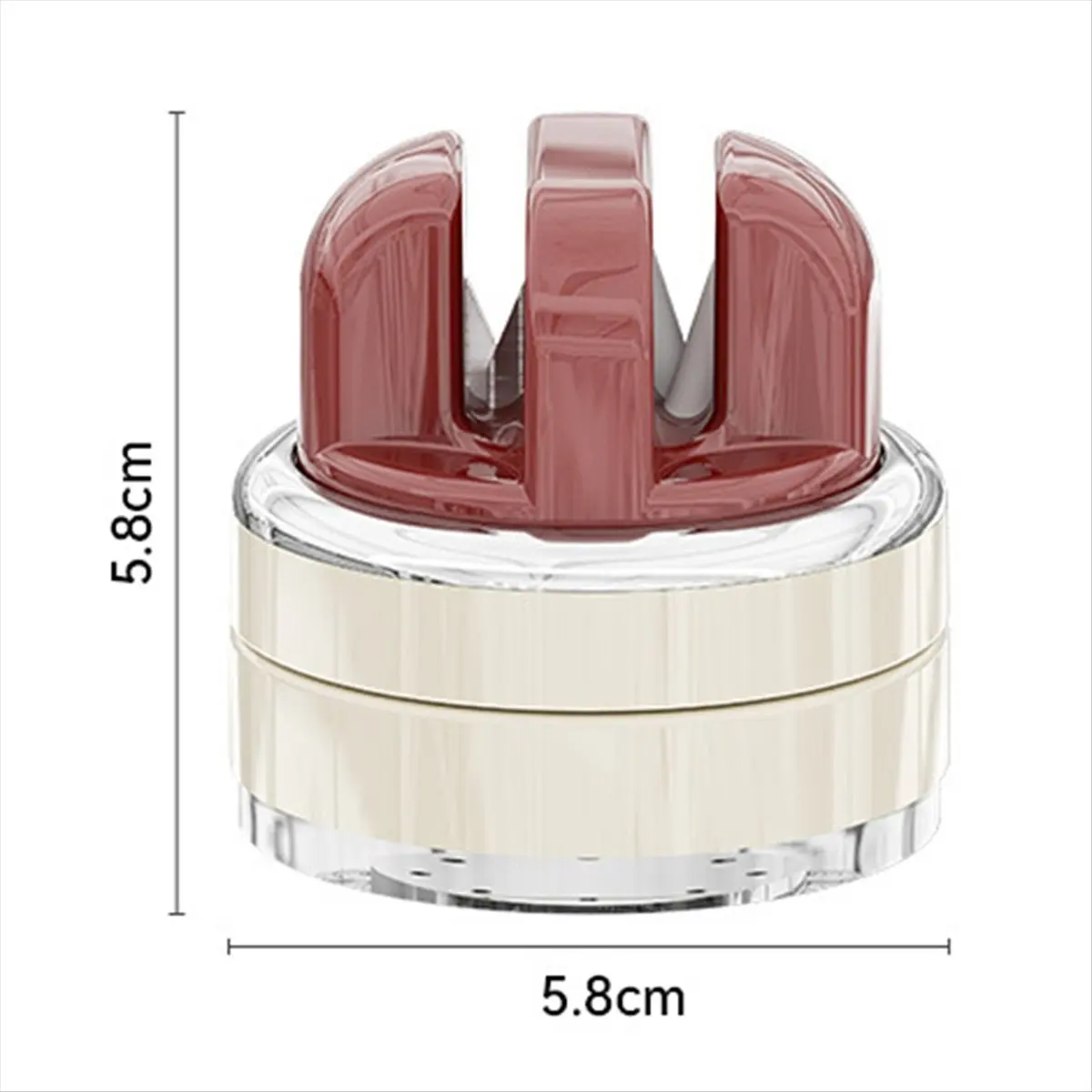 A67T NEW Knives Sharpener Multi-Angle Pocket Knifes Sharpener & Kitchen Sharpener with Suction Base for Knives, Scissors Red