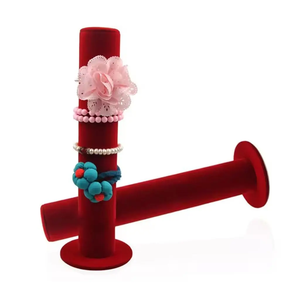 

Velvet/Fabric Jewelry Easel Showcase Cylindrical Shape Multifunctional Bracelet Watch Chain Organizer Jewelry Stand