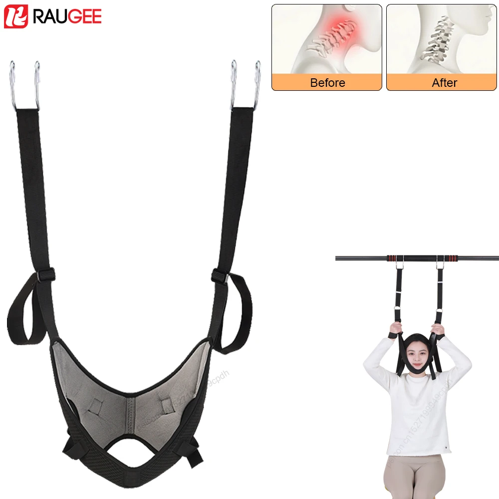 Neck Stretcher Portable Adjustable Cervical Neck Traction Device for Neck Pain Relief Spine Alignment Posture Correction