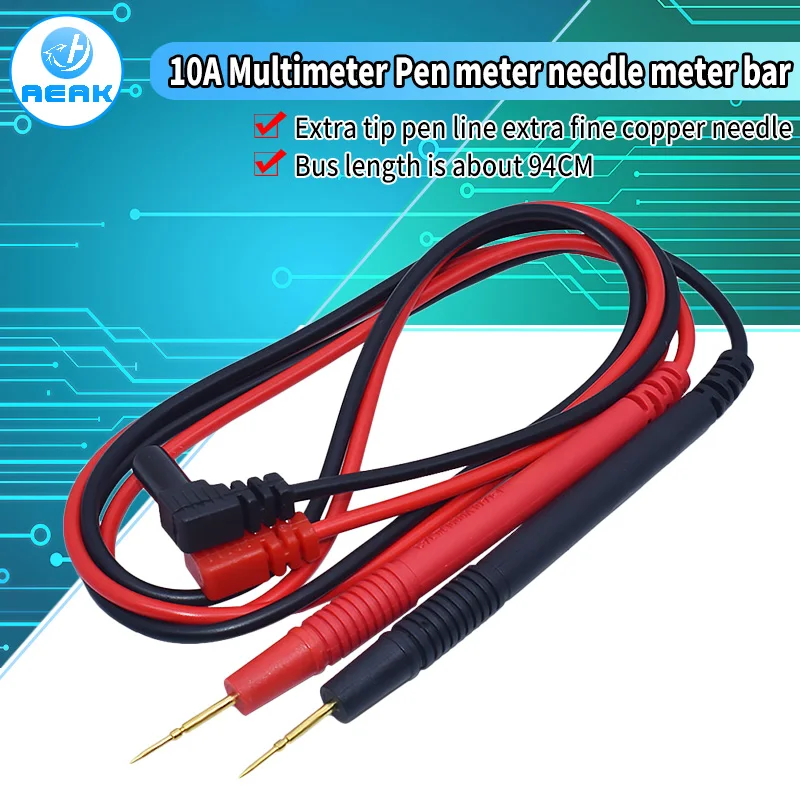 New 1 Pair 70cm Probe Multimeter Test Lead 1000v 10A Wire Pen Cable For Digital Meter Needle Tip Meter Needles Test Leads