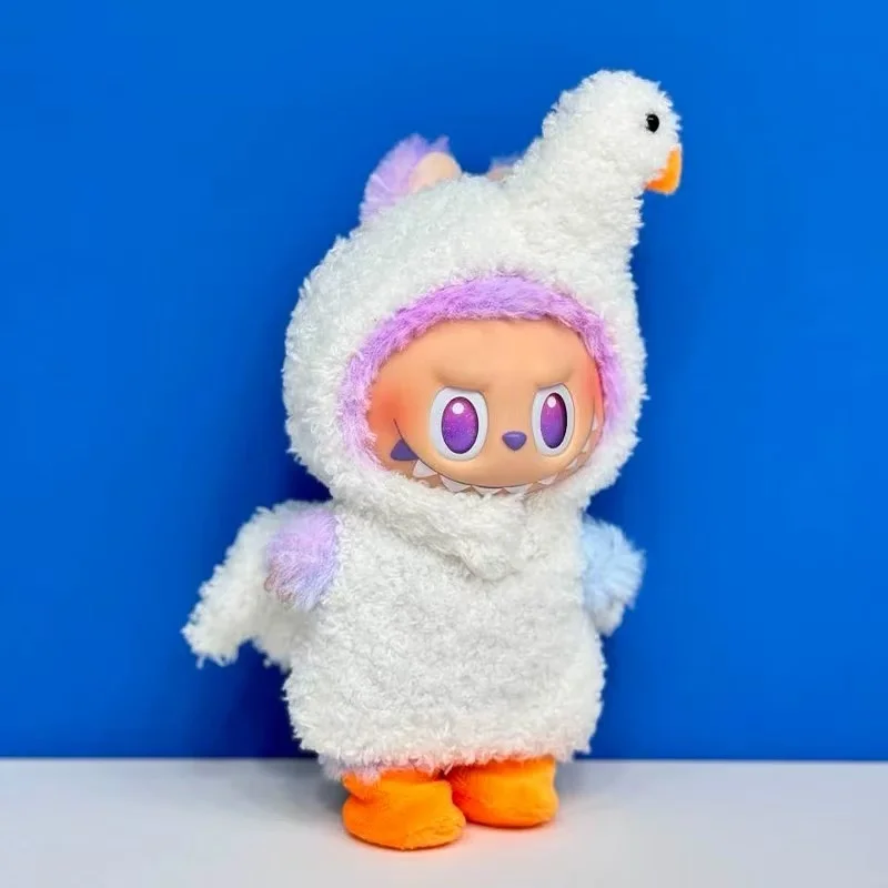 Pour 3.0 Labubu v1/v2/v3 combinaison de dessin animé grand dinosaure d'oie blanche vêtements cadeau pour Labubu vêtements tenue Labubu Ropa (sans poupées)
