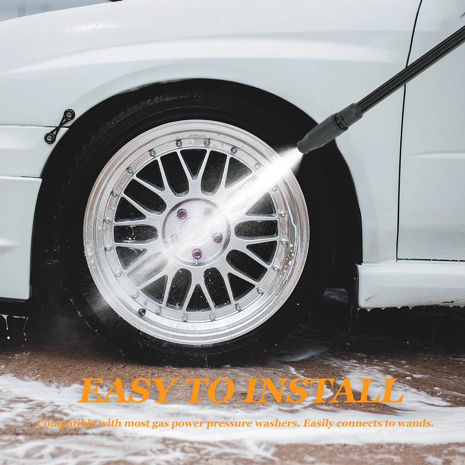 

1Set Car Wash Nozzle High Pressure Washer Wand Compatible Gas Power Washer Parts Extension Tool Cleaning Concrete Driveways