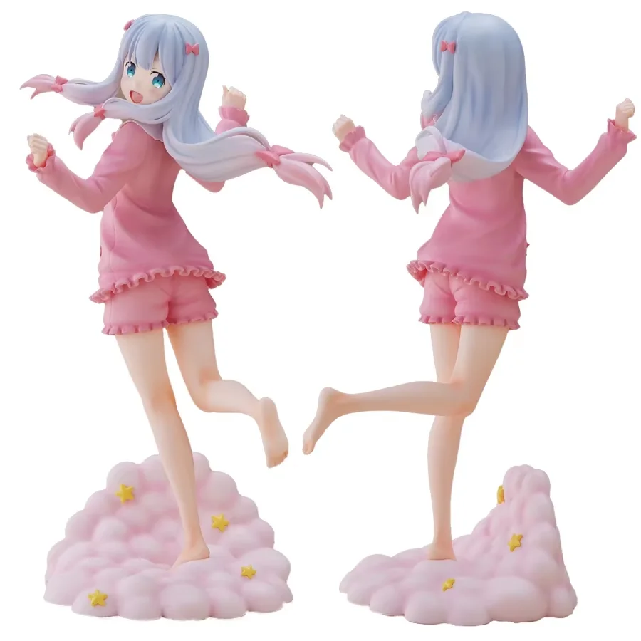 18cm Kawaii Girl Figure Eromanga Teacher Anime Figure Pink Pajamas Izumi Sagiri Action Figure PVC Collection Model Doll Toys