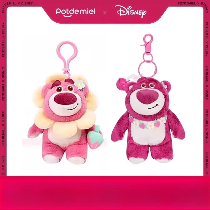 Encanto oficial del bolso del pote de miel de Disney Potdemiel - Llavero de peluche del oso Lotso con material suave, regalo lindo del estilo lindo de Ins para las niñas