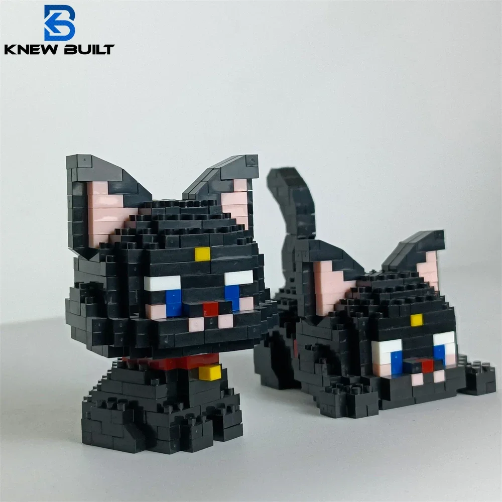 Knew Built Diverse Cat Micro Mini Building Blocks Toys 2 Assembly Styles, Multiple Cat Models, Perfect Gift for Cat Lovers