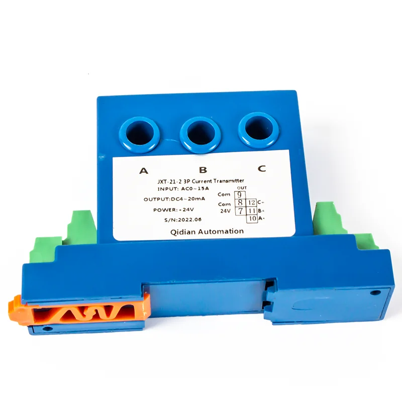 Three-phase AC current transmitter AC0-5A10A to 4-20mA0-10V isolated output conversion module