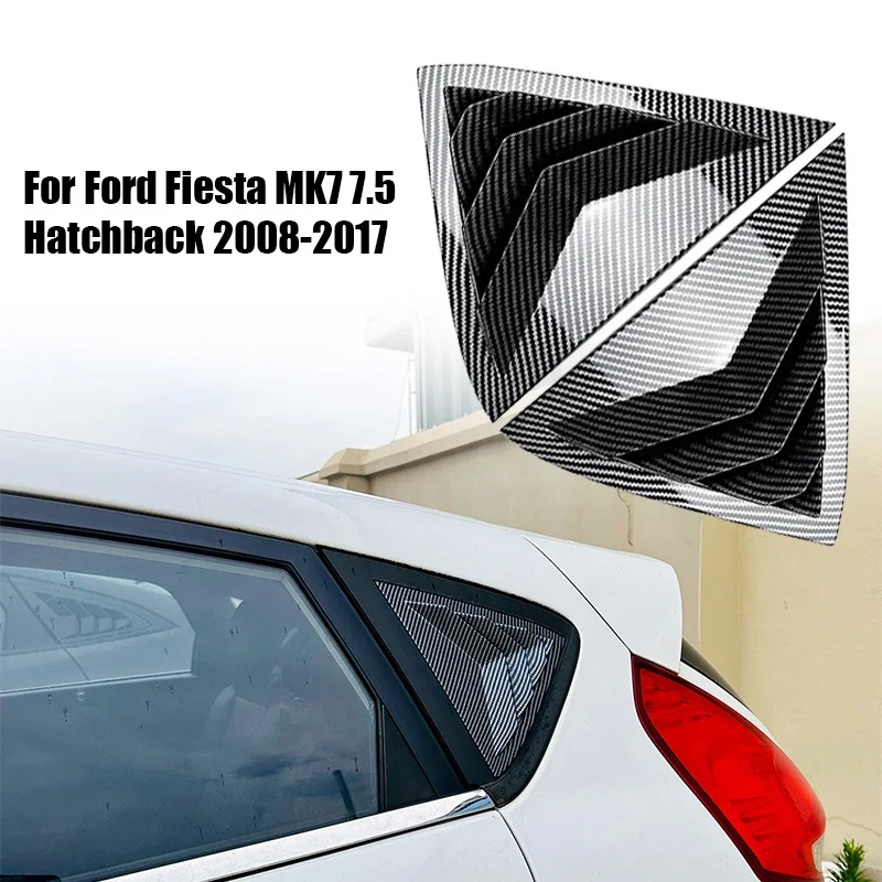 Car Window Louver Side Shutter Blind Shades Cover Trim Sticker For Ford Fiesta MK7 7.5 Hatchback 2008-2017 Decor Accessories