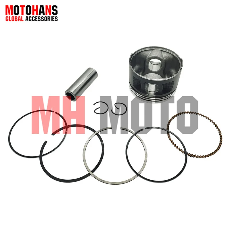 

PISTON AND RING SET 54MM BORE 15MM PIN 1.0*1.0*2.0MM RING FOR YAMAHA YBR125