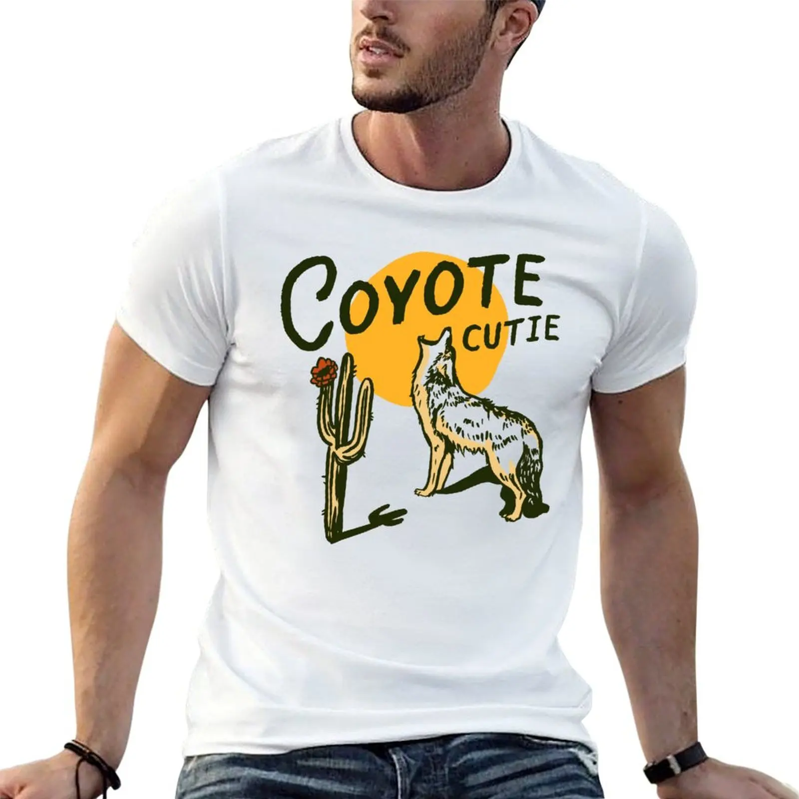 

Coyote Coyote Rose 100% Cool & T-Shirt cotton Illustration Cactus, Desert Cutie: shirts t