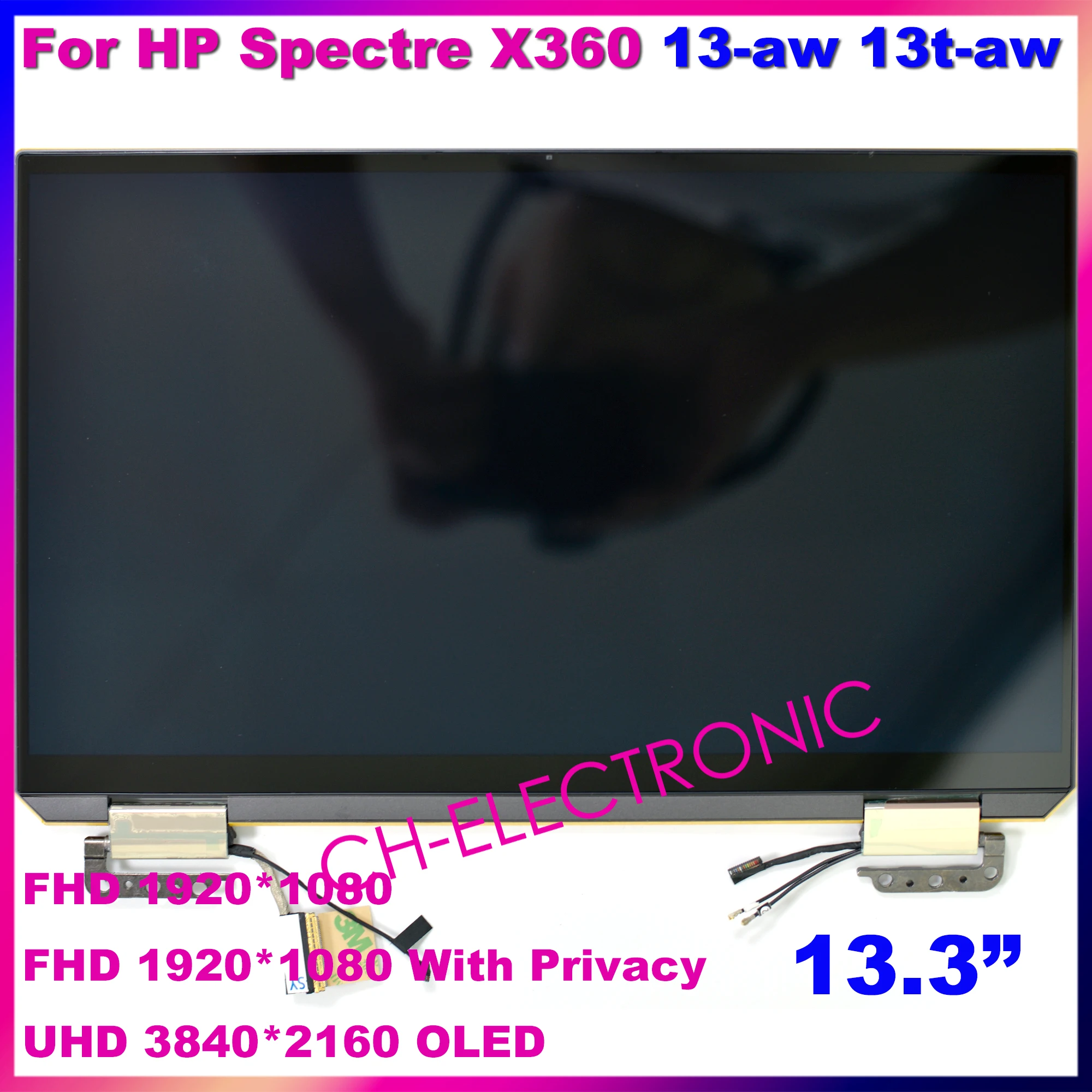 

L72404-001 13,3-дюймовый сенсорный ЖК-экран FHD UHD OLED для HP Spectre X360 13 AW 13T AW, панель дигитайзера, полная сборка