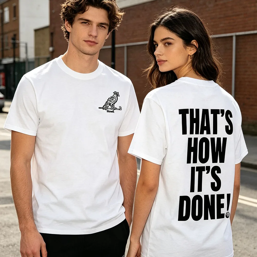 The Hawk T-Shirt That's How It's Done! Letter Print Tshirts Short Sleeve Summer Men Women Tees Streetwear Graphic Print Merch