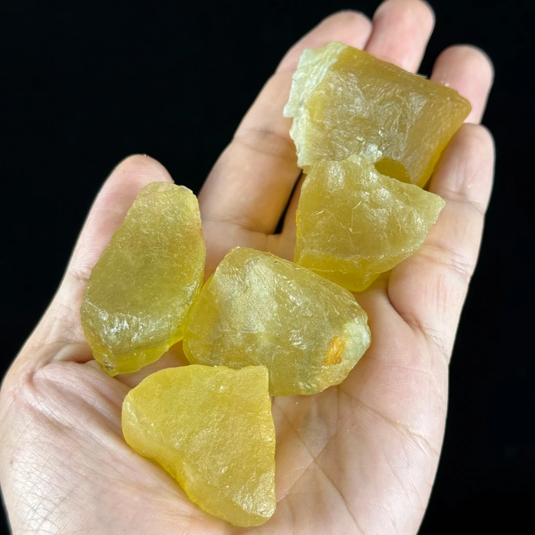 Natural Transparent Yellow Fluorite Rough Stone Crystal Mineral Specimen Teaching Specimen Home Decor, Healing Crystal