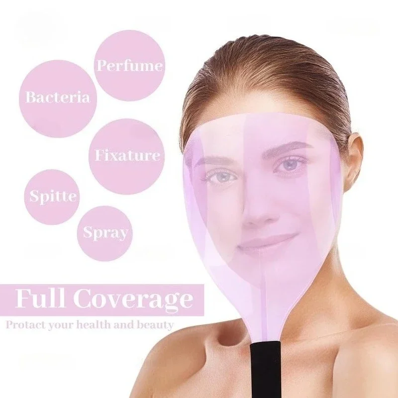 Hair Salon Face Shield Mask with Sponge Handle