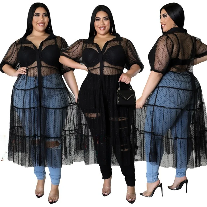 

Длинная верхняя блузка больших размеров для женщин, сексуальные дамы irt для поездок на работу, трапециевидной формы с высокой талией Dr V-Ne Long Sve