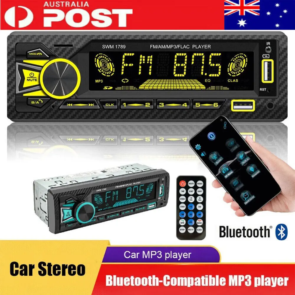 

1 Pcs The New Swm 1789 Bluetooth 5.1 Car Mp3 Player Plug-In Card U Disk Car Radio Generation Cd Dvd Car Supplies Accessories