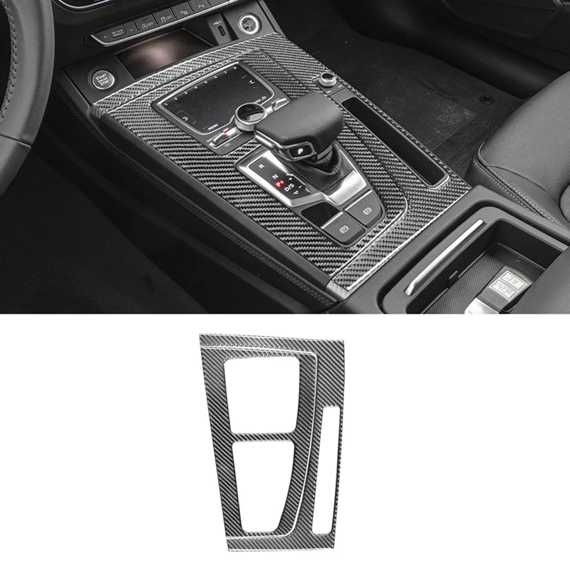 

Central Control Gear Shift Panel Cover Trim Sticker Decoration Carbon Fiber For Q5 2018-2023 Interior Accessories