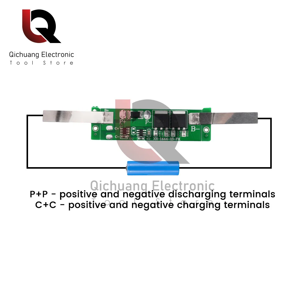 3.7V 7.4V Separate Port 1S 2S Bms Charge Board 18650 21700 26650 Lipo Lithium Battery 8A 10A Charge Discharge Module for Motor