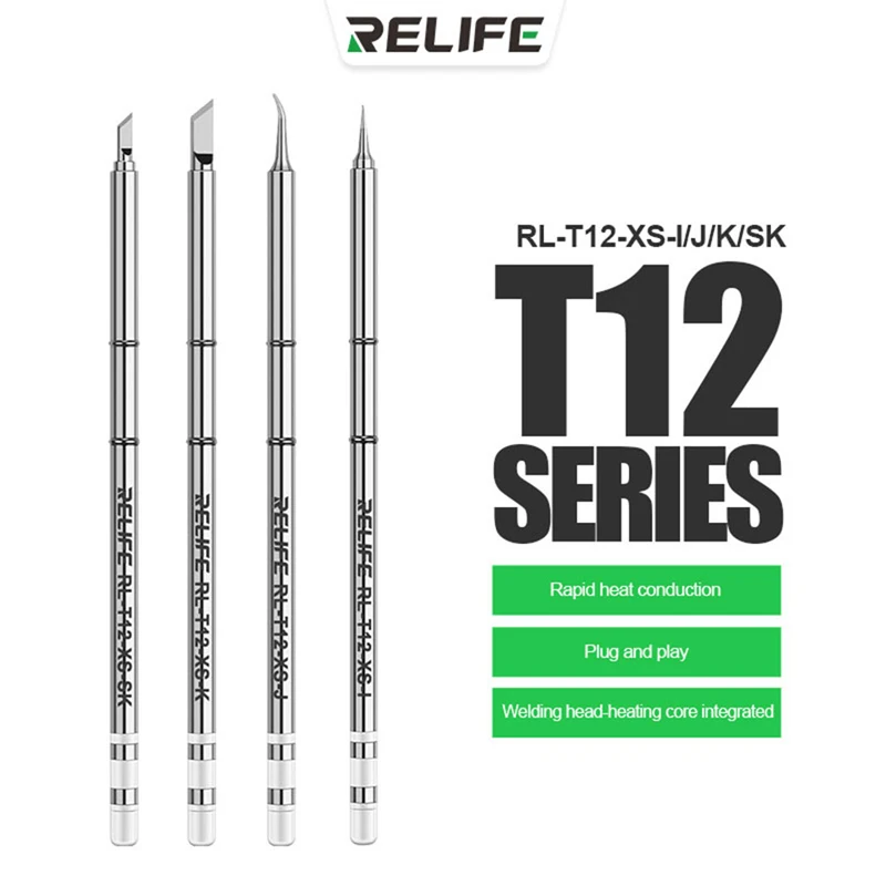 RELIFE RL-T12-XS-I J SK K Soldering Iron Tips T12 Welding Head Series for Universal Handle For Soldering Station