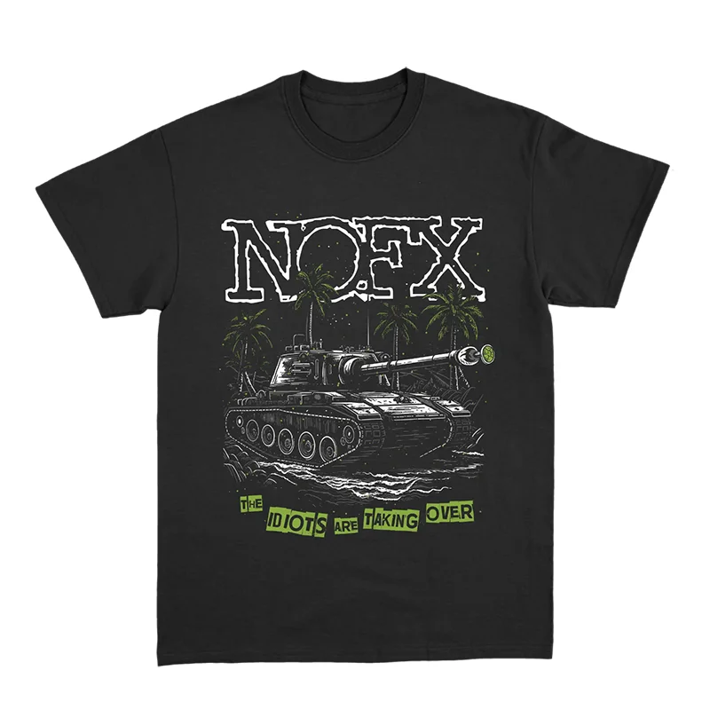 2026 New NOFX Punk Band Album Rock Red Shark Rabbit American Loose Men's and Women's Short-Sleeved T-Shirt