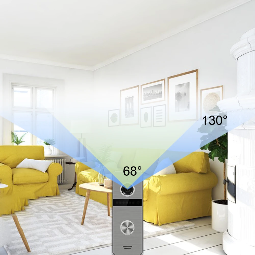 Videocitofono cablato 1080P sistema Tuya 7 pollici videocitofono campanello controllo del monitoraggio del telefono visione notturna per Villa Home