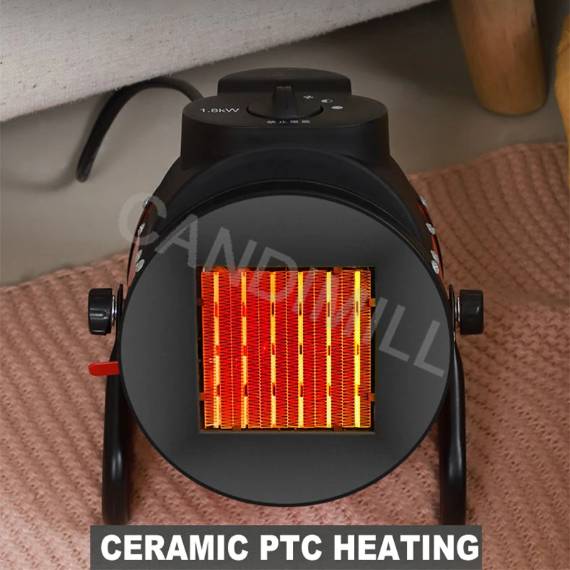 工業用電気ヒーター,ポータブル暖房,エアブロワー,高出力,バスルーム用暖房,家庭用サーモスタット