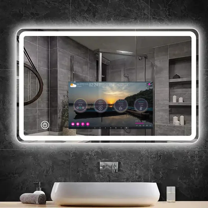 Barber Starion Mirror Double Side Smart Led Mirror Smart 12v 5a 60w Make Up Bathroom Smart Tv Mirror