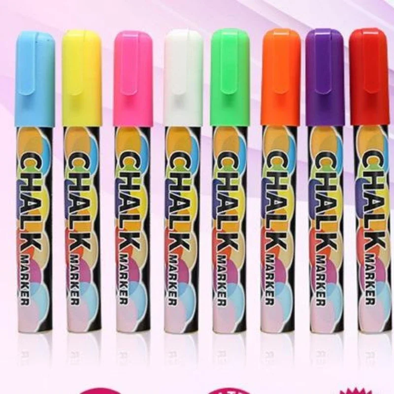 

Special Pen For Fluorescent Plate Erasable Mark Environmental Protection Office Dust-free Liquid Chalk Light Plate Pen 6mm