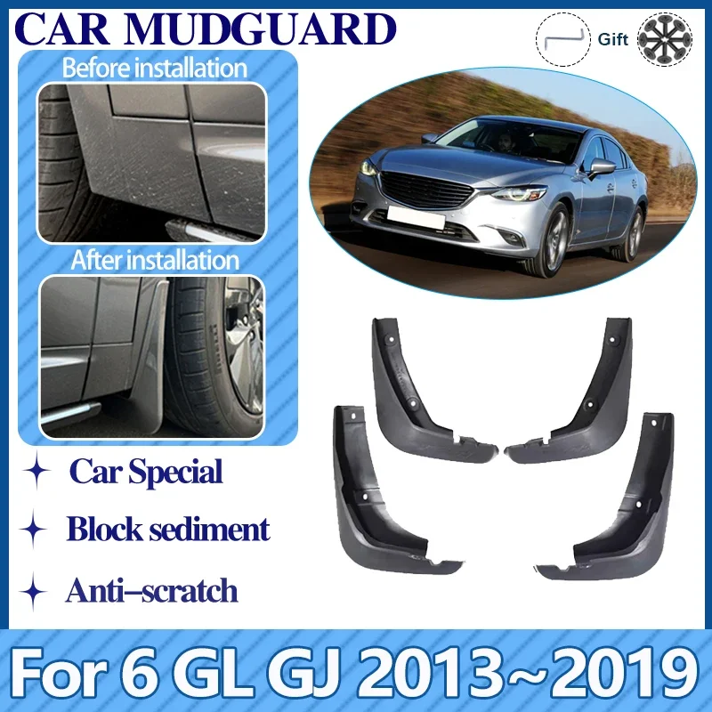 Car Mudguards For Mazda 6 Atenza GL GJ 2013~2019 2014 2015 2016 2017 2018 Anti-splash Flaps Mudflap Mud Guards Auto Accessories